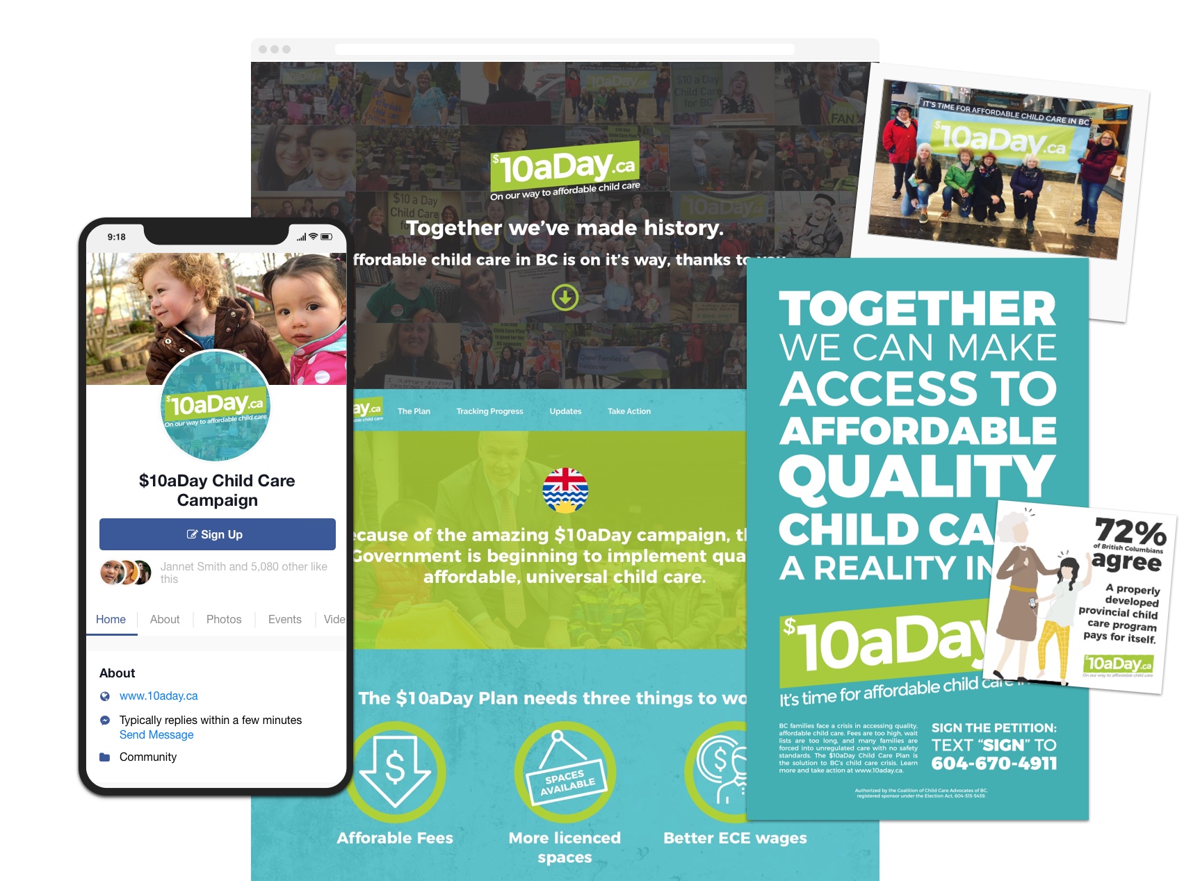 $10aDay Child Care campaign visual identity